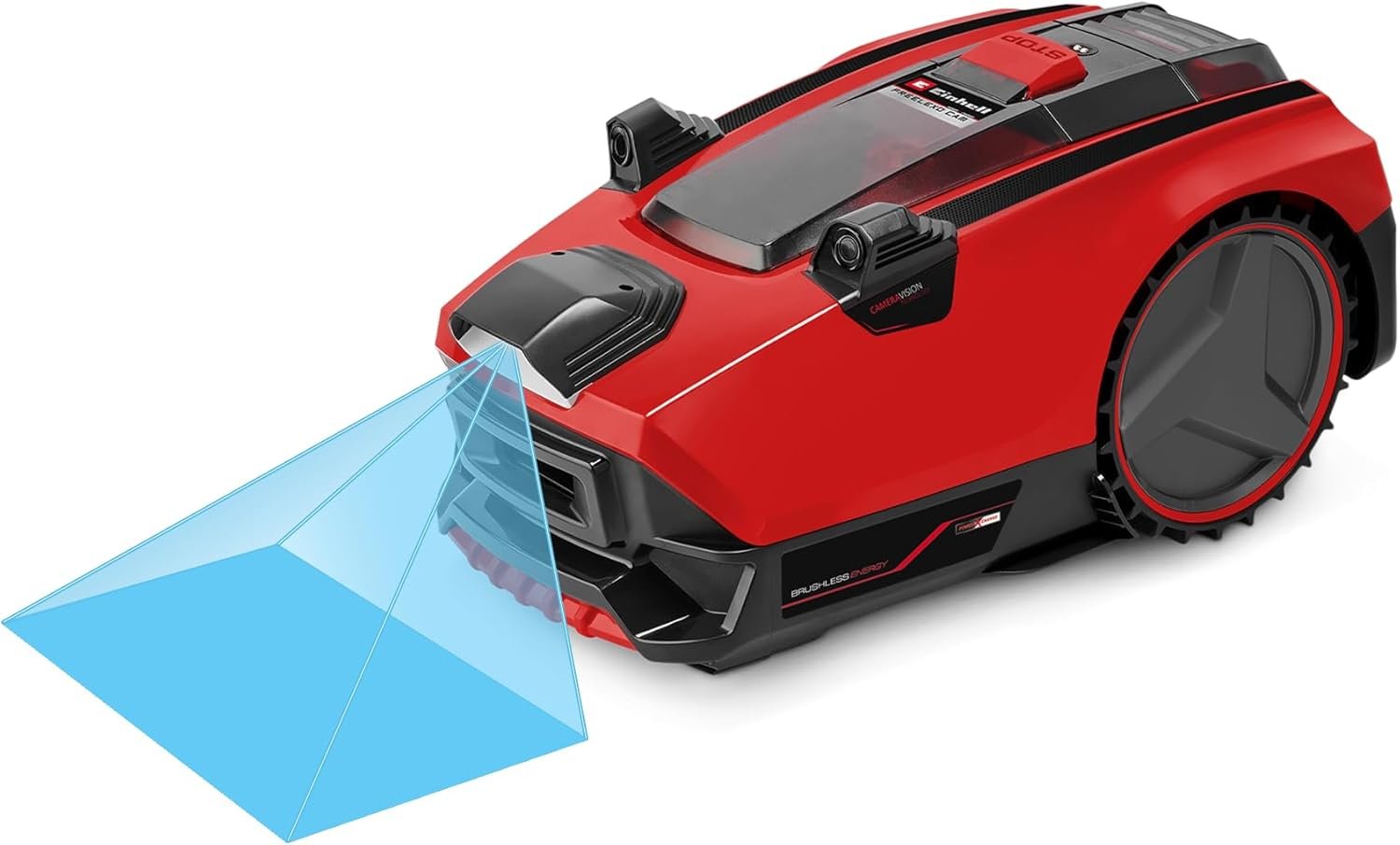 61i4CiarOPL._AC_SL1500 Einhell Mähroboter FREELEXO CAM 500 Power X-Change (18V, Kamera ersetzt Begrenzungsdraht, für 500 m², Brushless, bis 25% Steigung, Schnittbreite 18 cm, inkl. 3,0 Ah Akku, 5 m Magnetband)